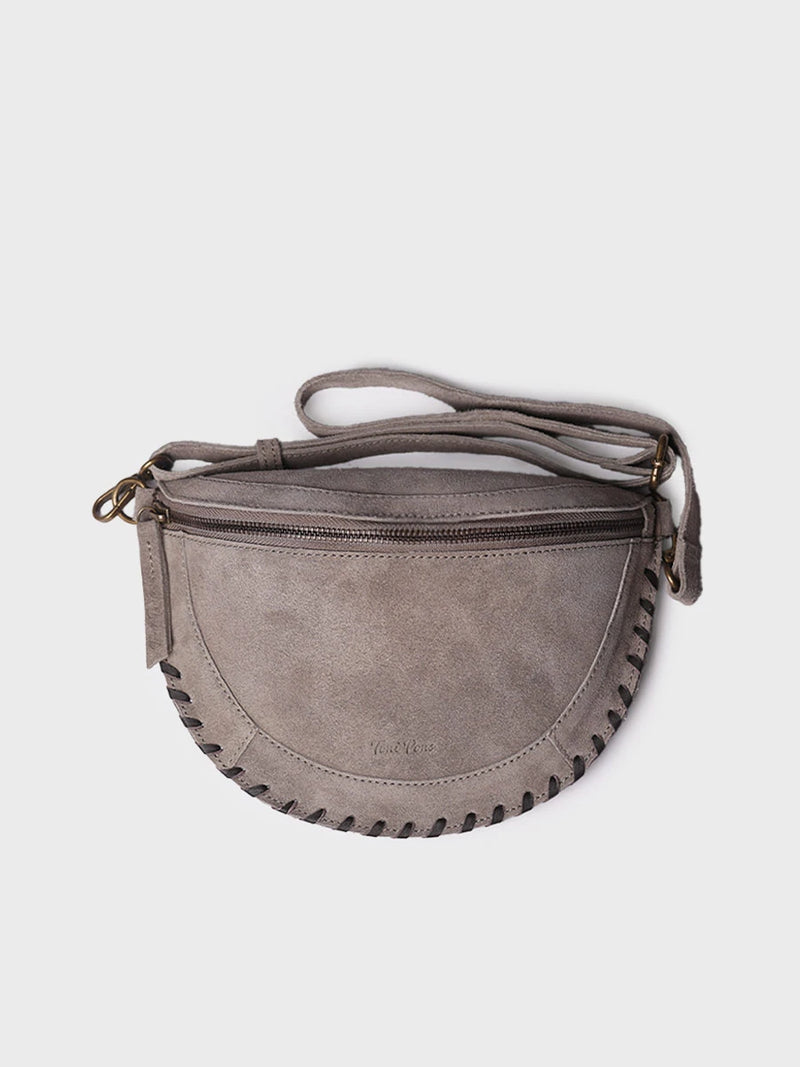 Complementos - Bolso bandolera en serraje con trenzado de piel | SAMY  - Toni Pons  