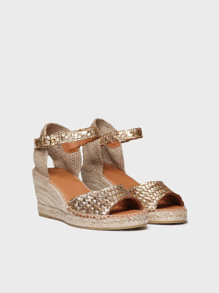  - Alpargata de mujer de cuña en piel trenzada | SARAI  - Toni Pons  