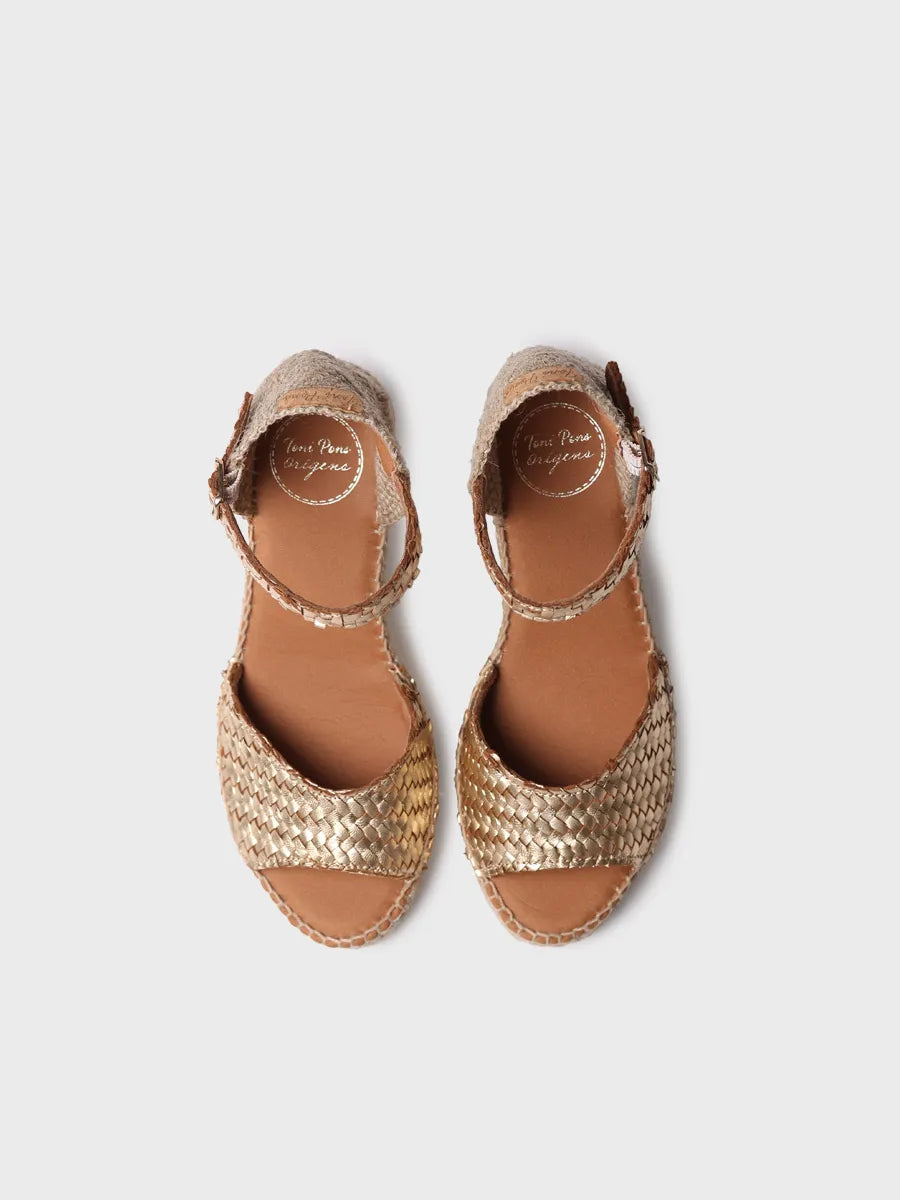  - Alpargata de mujer de cuña en piel trenzada | SARAI  - Toni Pons  