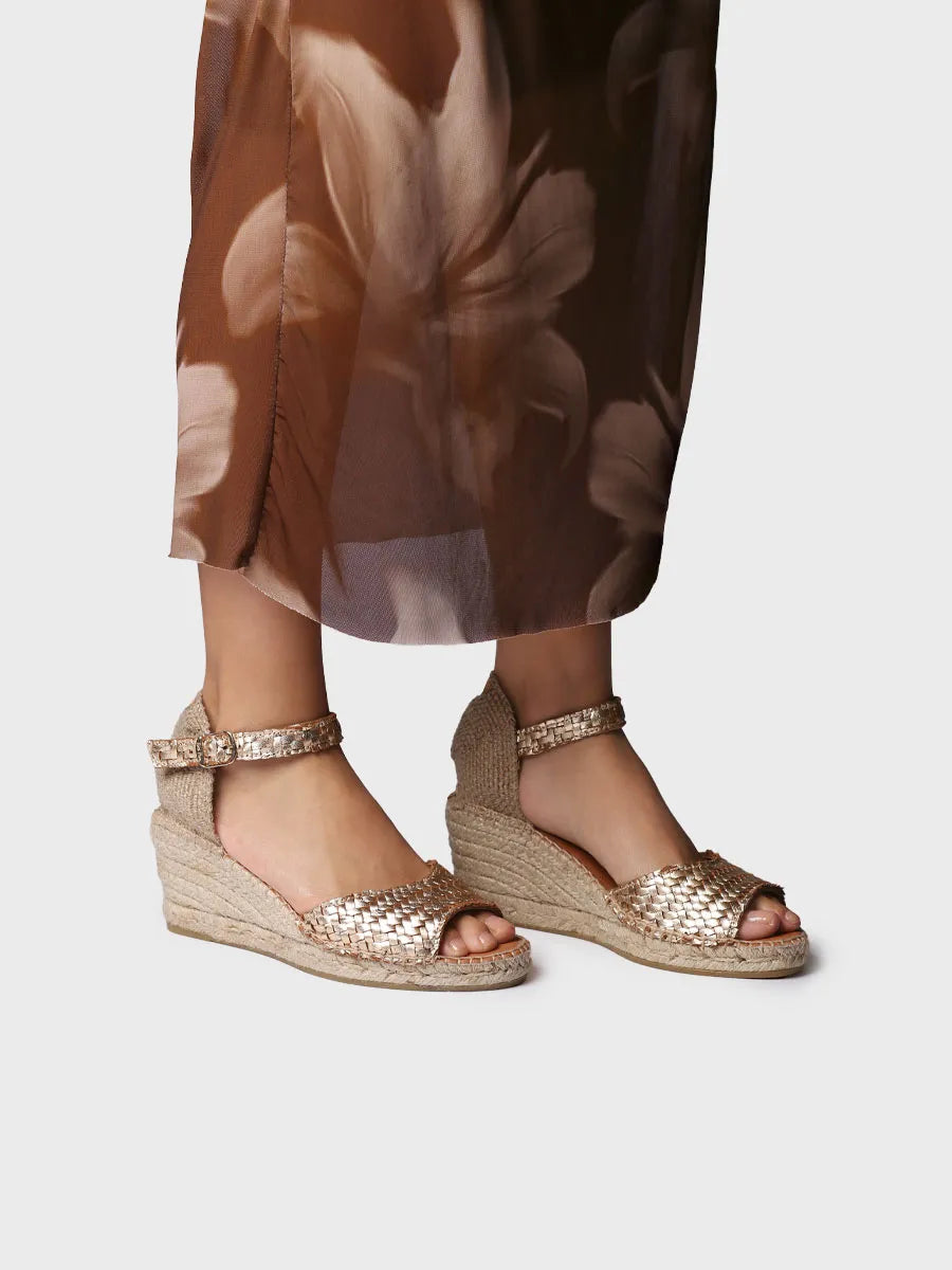  - Alpargata de mujer de cuña en piel trenzada | SARAI  - Toni Pons  