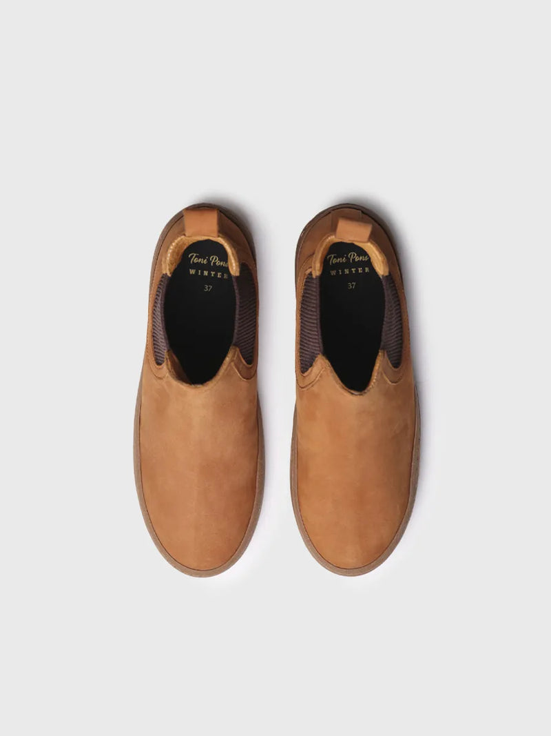 botines mujer - Botín para mujer en piel nobuk con elásticos laterales | SERRA  - Toni Pons  