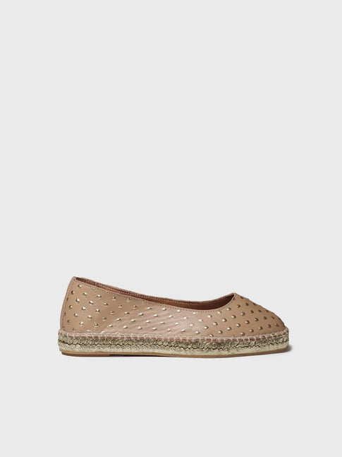  - Alpargata tipo bailarina de mujer en piel con topos metalizados | SHEILA  - Toni Pons  