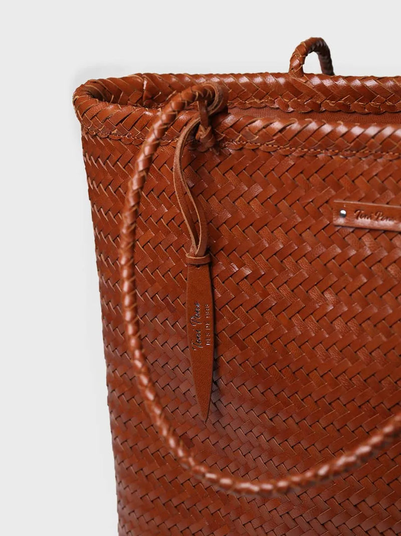 Complementos - Bolso shopper en cuero trenzado con bolsillo interior | SIMONA  - Toni Pons  