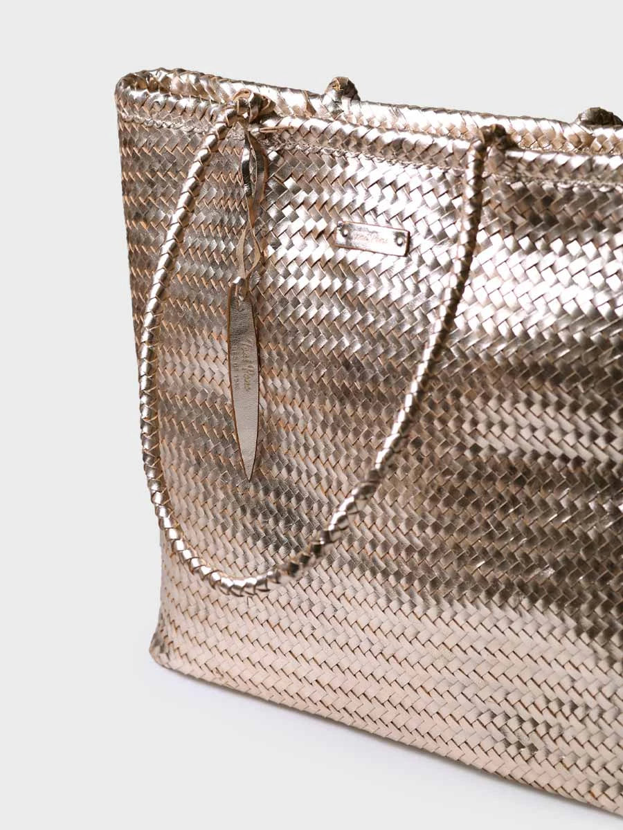 Complementos - Bolso shopper en cuero trenzado con bolsillo interior | SIMONA  - Toni Pons  