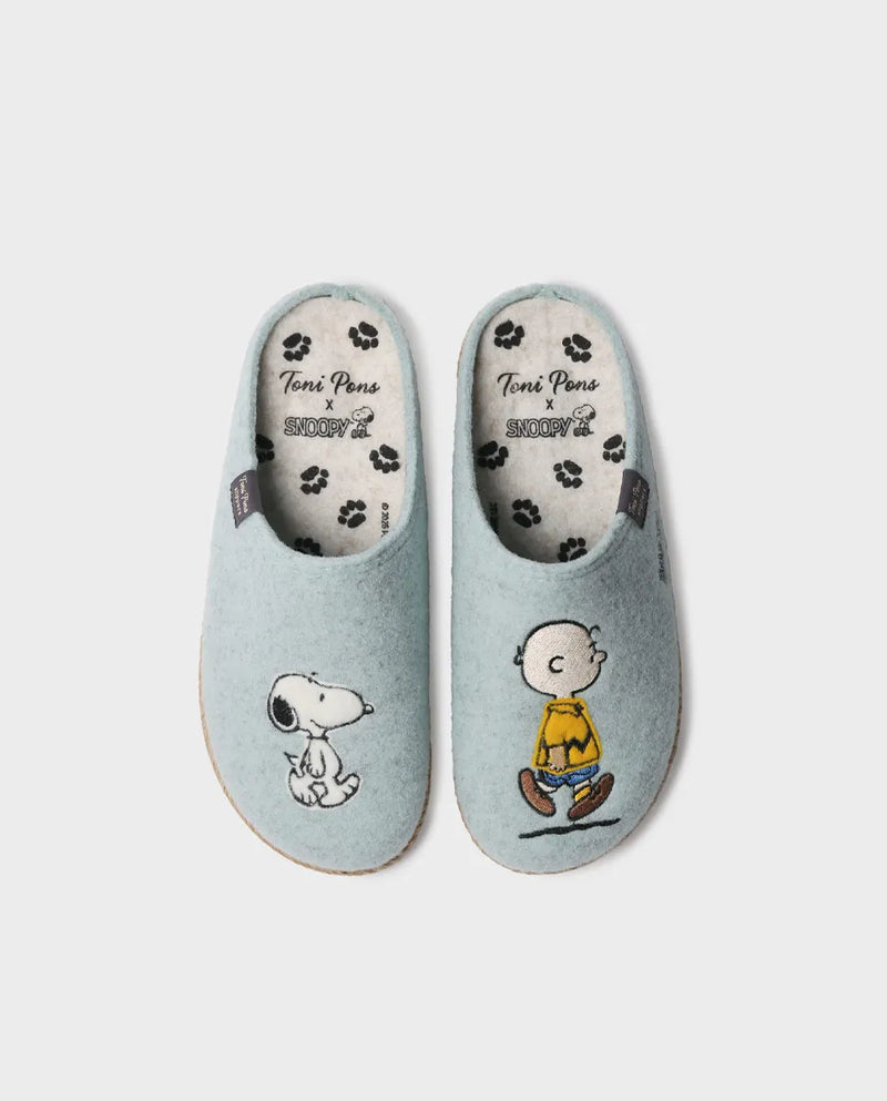 Zapatillas de casa mujer - Slippers tipo zueco de Snoopy para mujer en fieltro | SNOOPY  - Toni Pons  