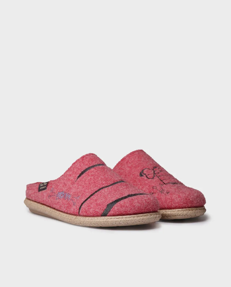 Zapatillas de casa mujer - Slippers tipo zueco de Snoopy para mujer en fieltro | SNOOPY  - Toni Pons  