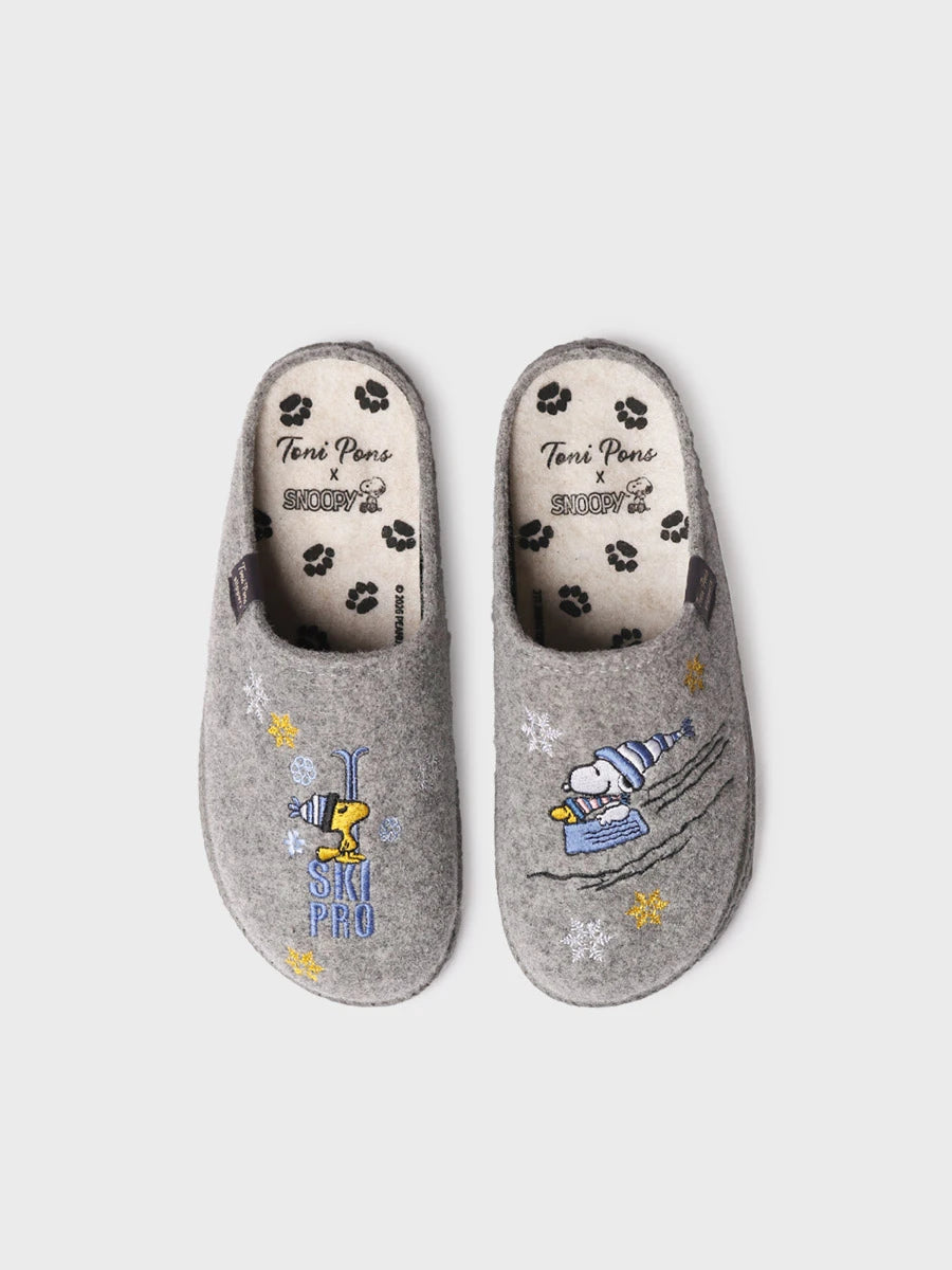 Zapatillas de casa mujer - Slipper de casa en fieltro con motivo Snoopy para mujer | SNOOPY  - Toni Pons  