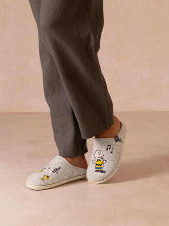 Slipper de casa de feltre amb motiu Snoopy per a dona | SNOOPY