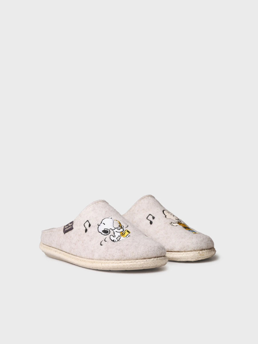 Zapatillas de casa mujer - Slipper de casa en fieltro con motivo Snoopy para mujer | SNOOPY  - Toni Pons  