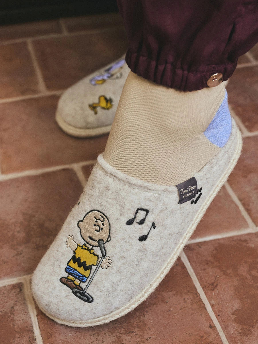 Slipper de casa de feltre amb motiu Snoopy per a dona | SNOOPY