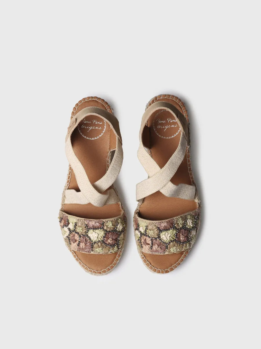  - Alpargata de mujer de cuña en rafia multicolor | SUSA-FS  - Toni Pons  