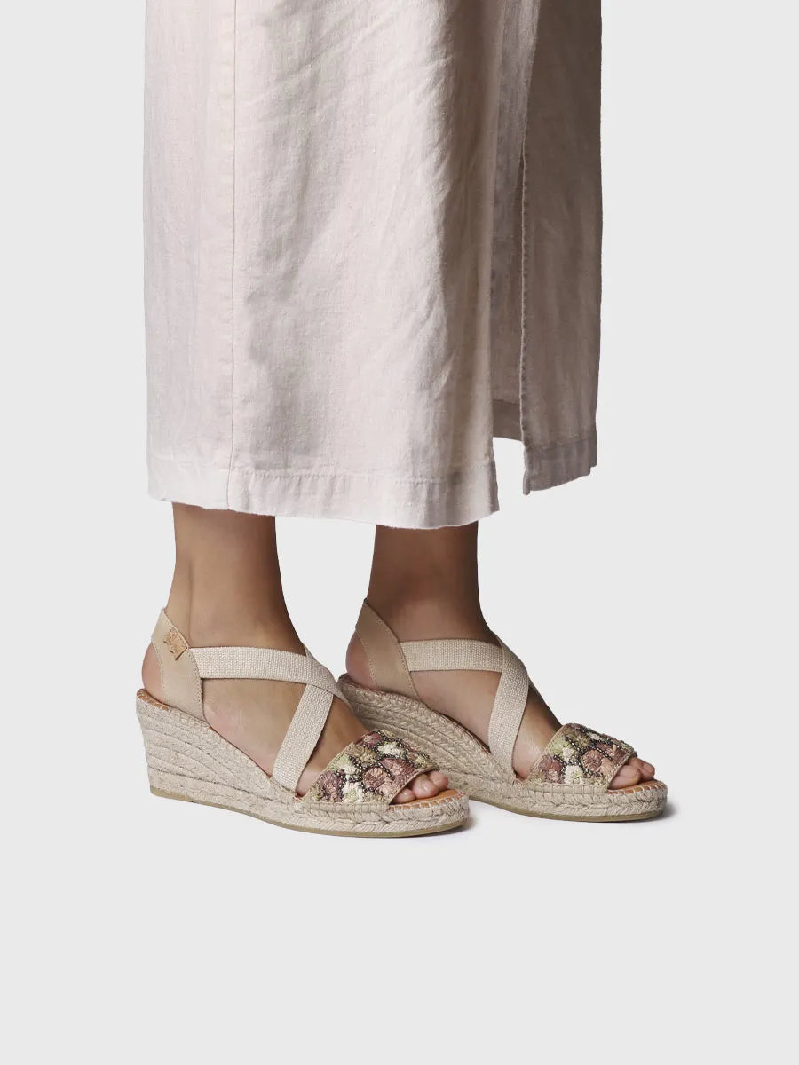  - Alpargata de mujer de cuña en rafia multicolor | SUSA-FS  - Toni Pons  