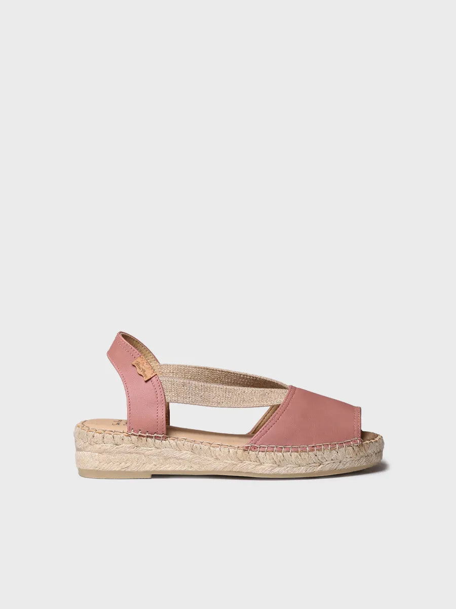  - Alpargata de mujer en piel con cuña y elásticos para un calce más ancho | TALA  - Toni Pons  