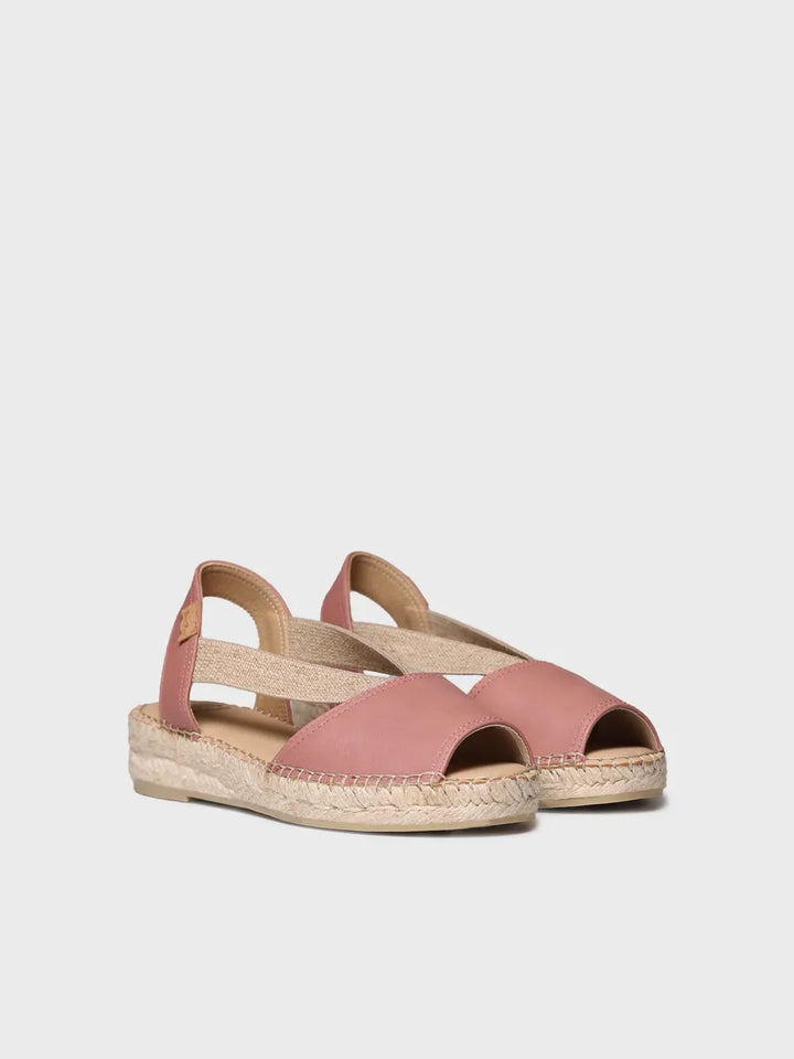  - Alpargata de mujer en piel con cuña y elásticos para un calce más ancho | TALA  - Toni Pons  