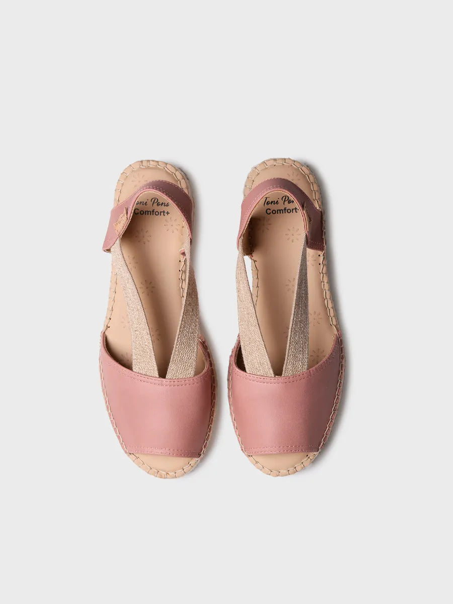  - Alpargata de mujer en piel con cuña y elásticos para un calce más ancho | TALA  - Toni Pons  