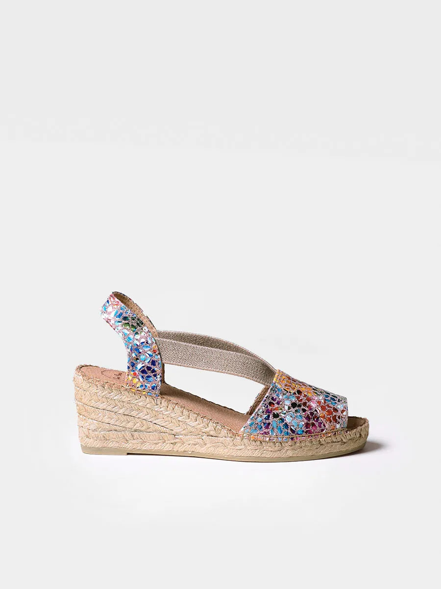 Slingback medium wedge espadrille