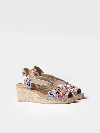 Slingback medium wedge espadrille