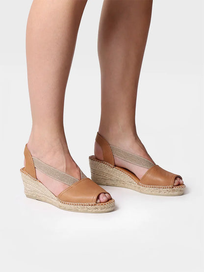 Slingback medium wedge espadrille