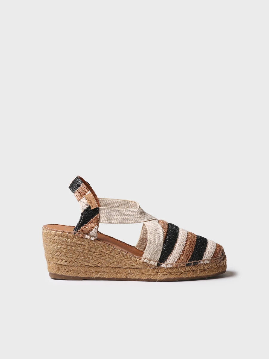  - Alpargata de cuña a rayas con bandas elásticas | TERRA-AB  - Toni Pons  