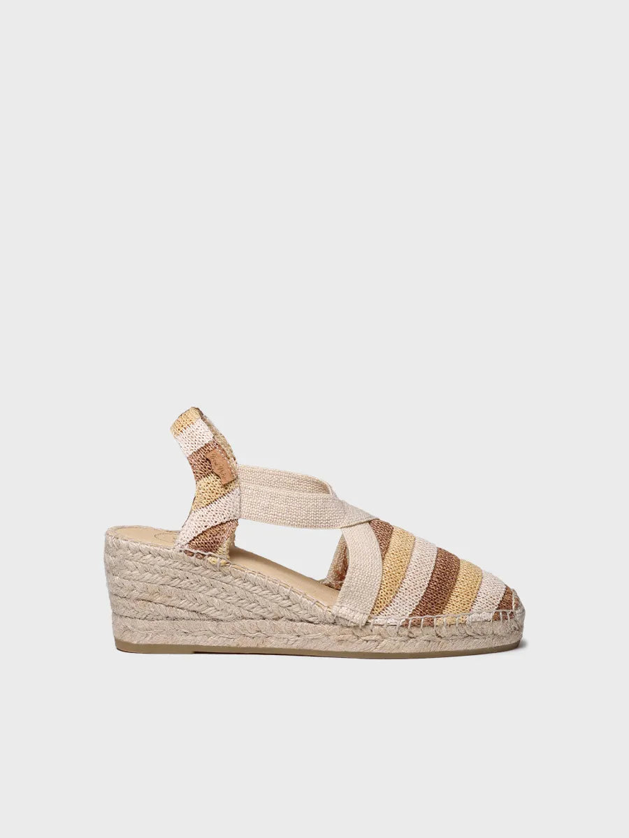  - Alpargata de cuña a rayas con bandas elásticas | TERRA-AB  - Toni Pons  