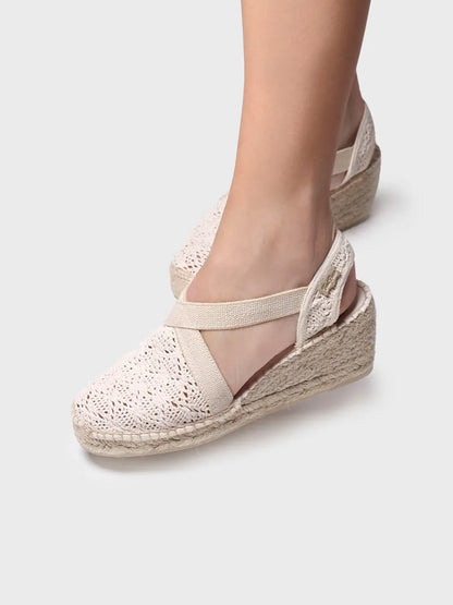 Medium wedge espadrilles with embroidery