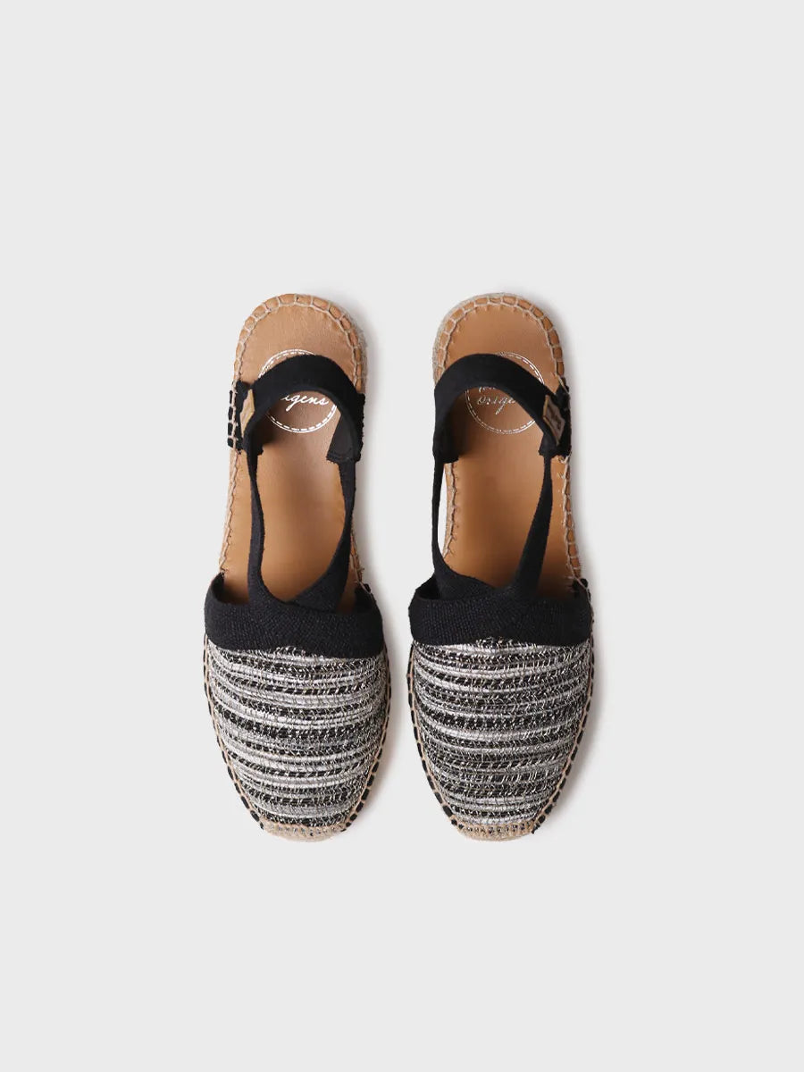 Medium wedge espadrille in multicoloured fabric