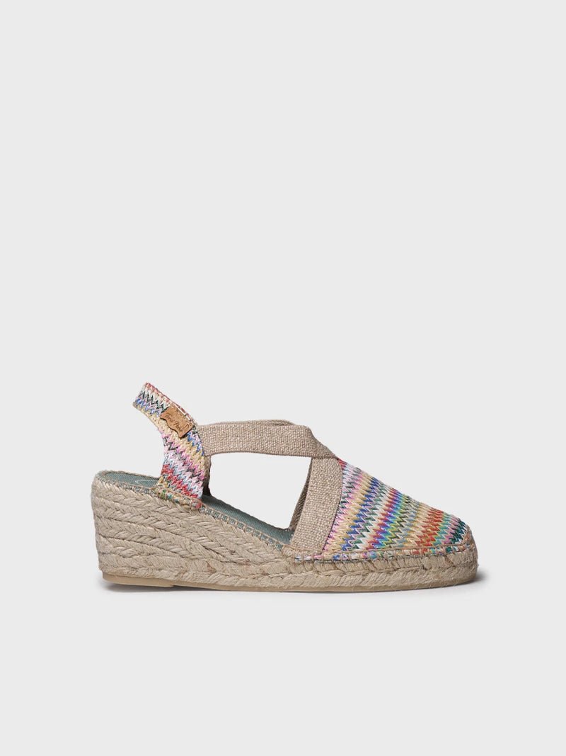  - Alpargata de cuña media en rafia multicolor | TERRA-MH  - Toni Pons  