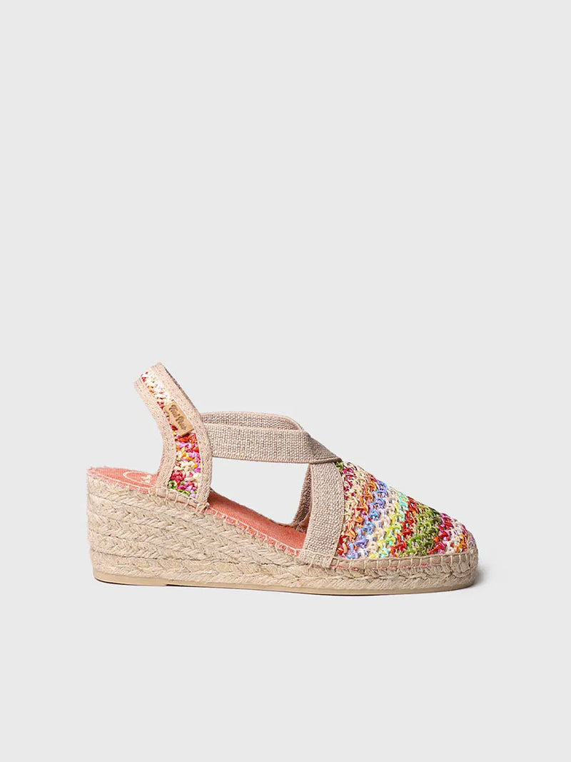 TONI PONS CALONGE – Espadrilles Compensées Vegan Femme En Coton Tressé, Hauteur 7 Cm, Style Valencian