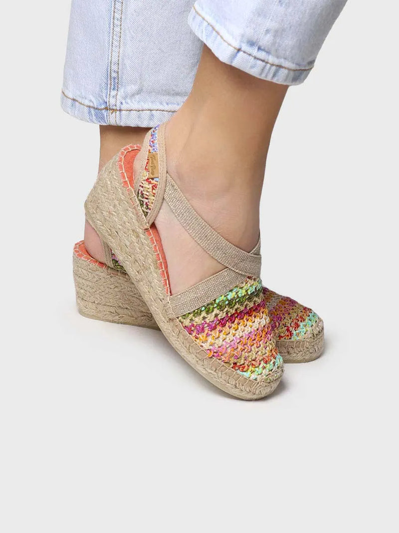 Alpargatas mujer - Alpargata vegana en rafia multicolor | TERRA-NZ  - Toni Pons  