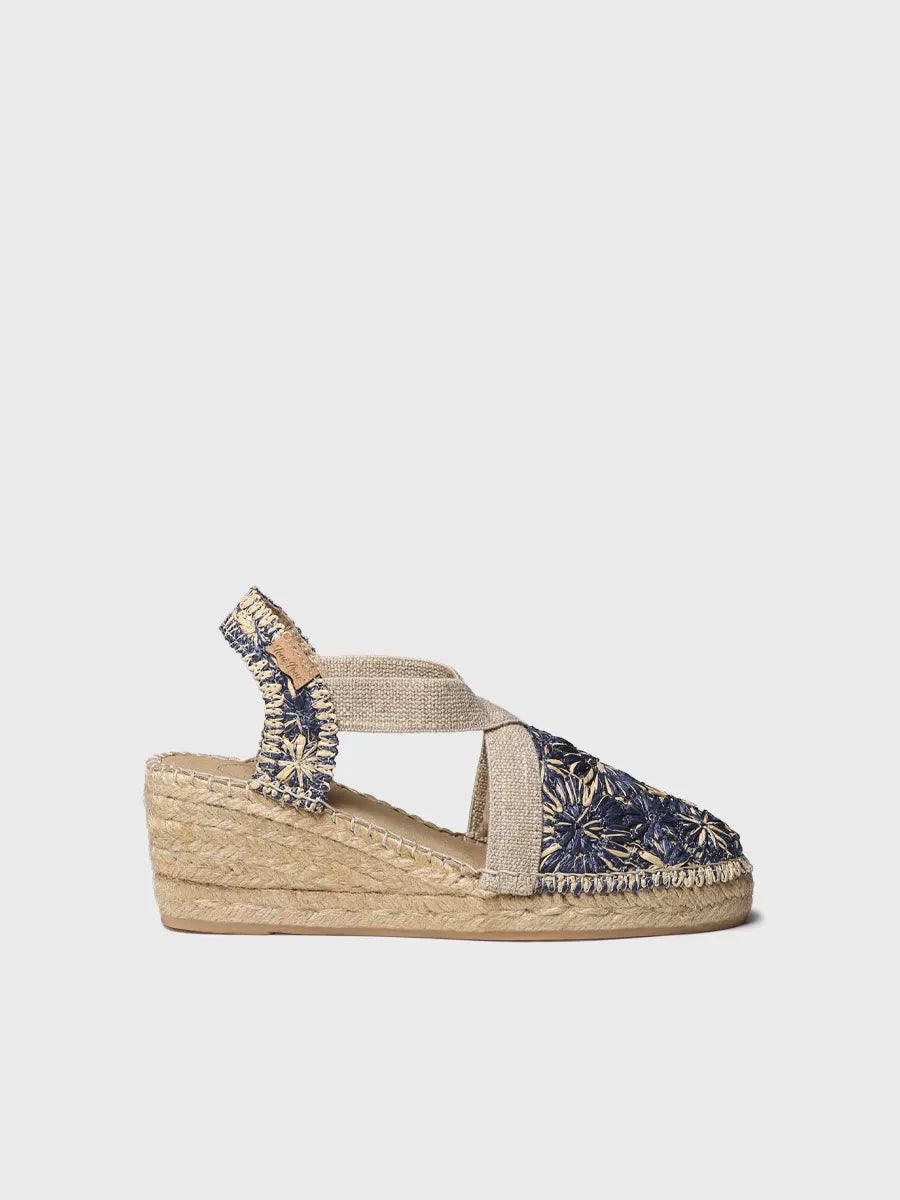  - Alpargata de cuña en rafia floral | TERRA-RF  - Toni Pons  