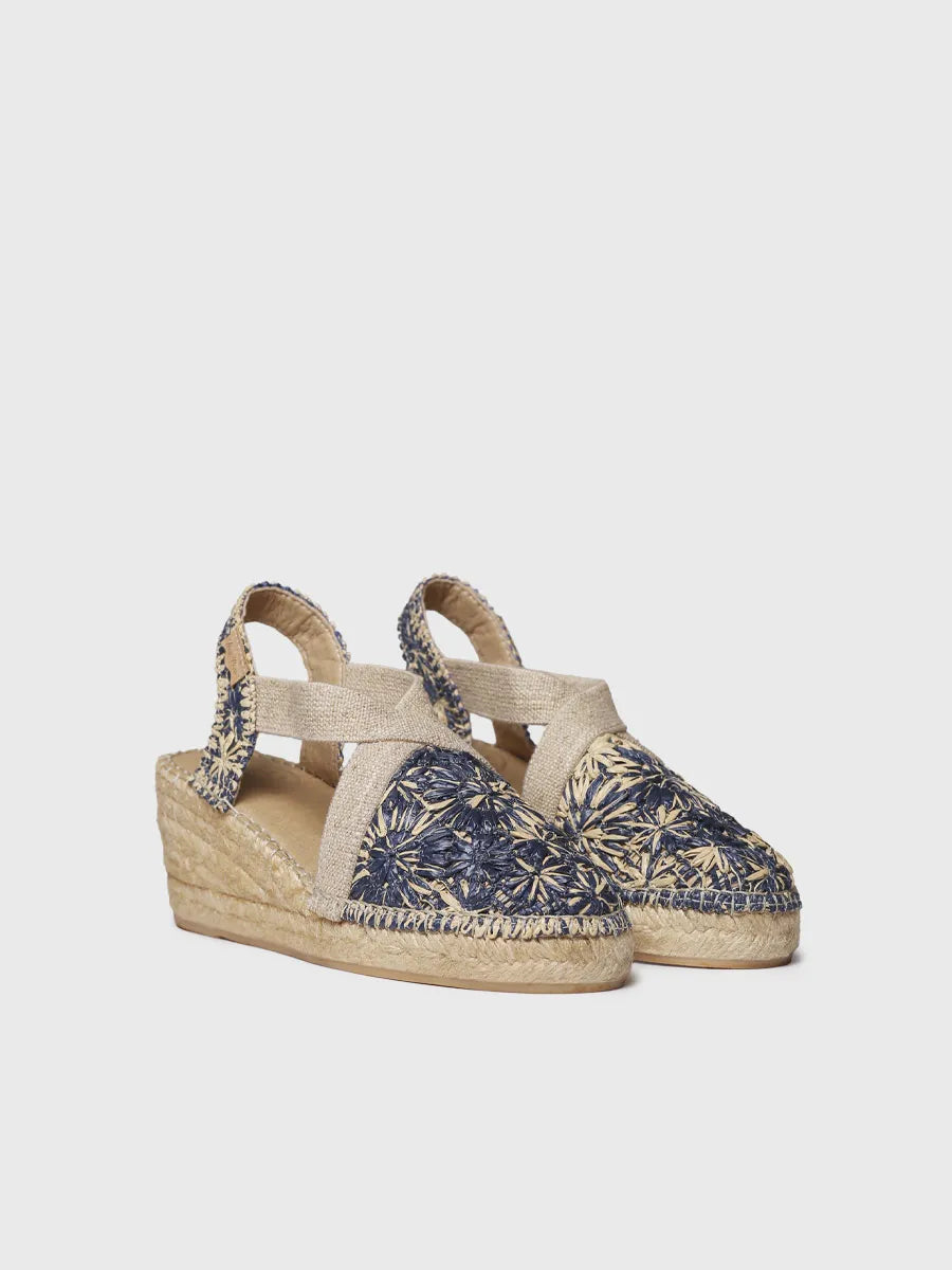  - Alpargata de cuña en rafia floral | TERRA-RF  - Toni Pons  