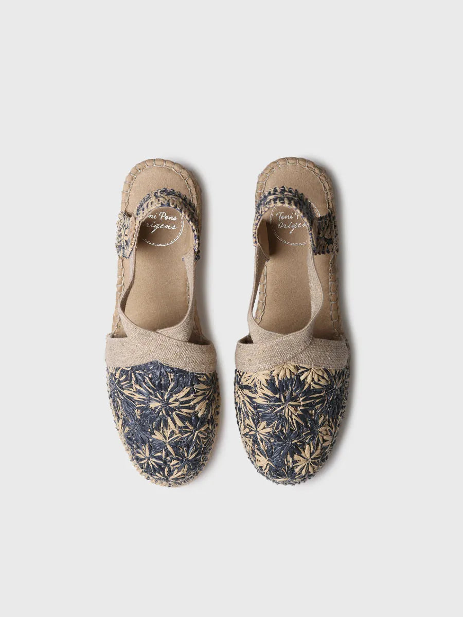  - Alpargata de cuña en rafia floral | TERRA-RF  - Toni Pons  