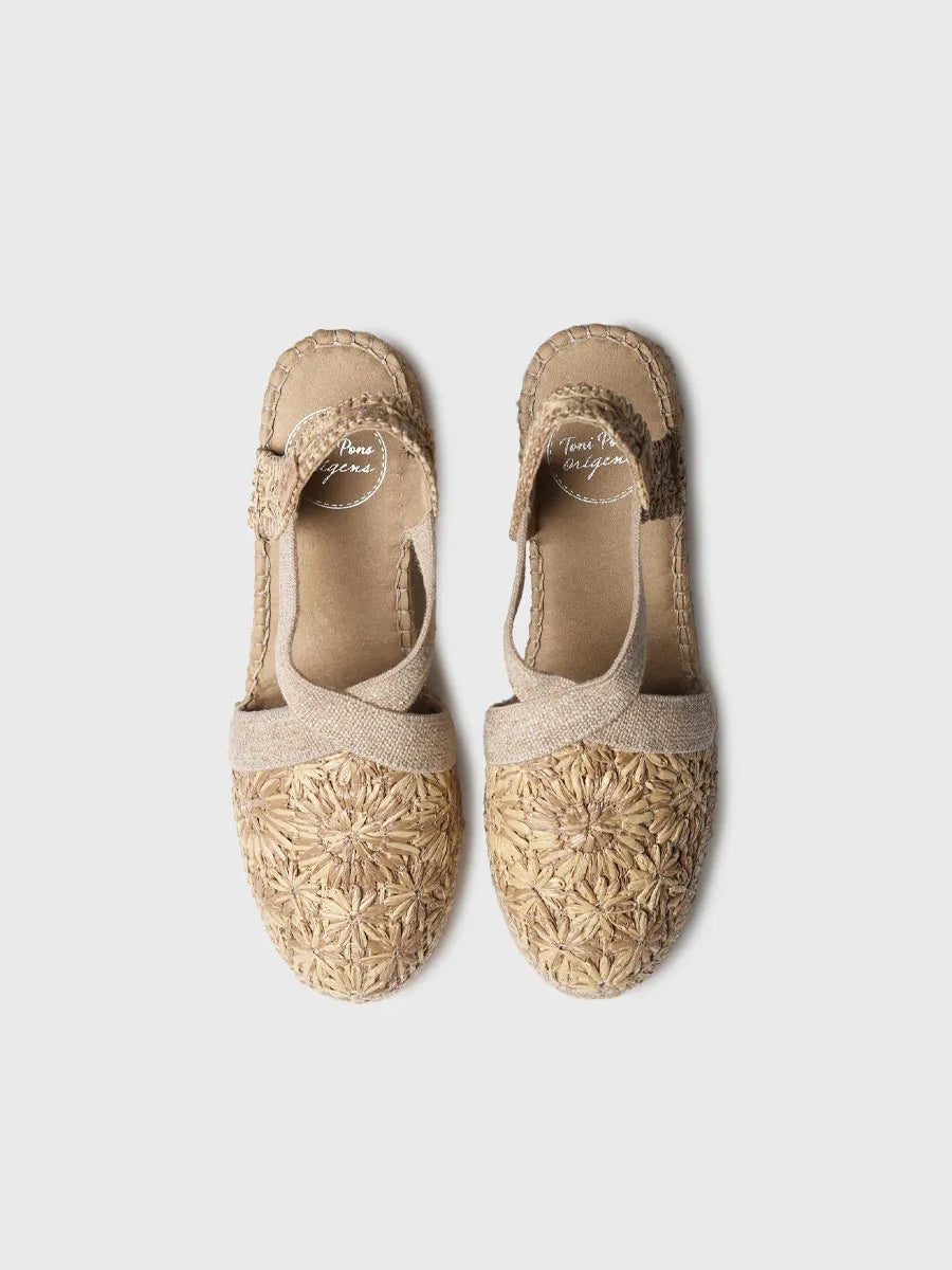  - Alpargata de cuña en rafia floral | TERRA-RF  - Toni Pons  
