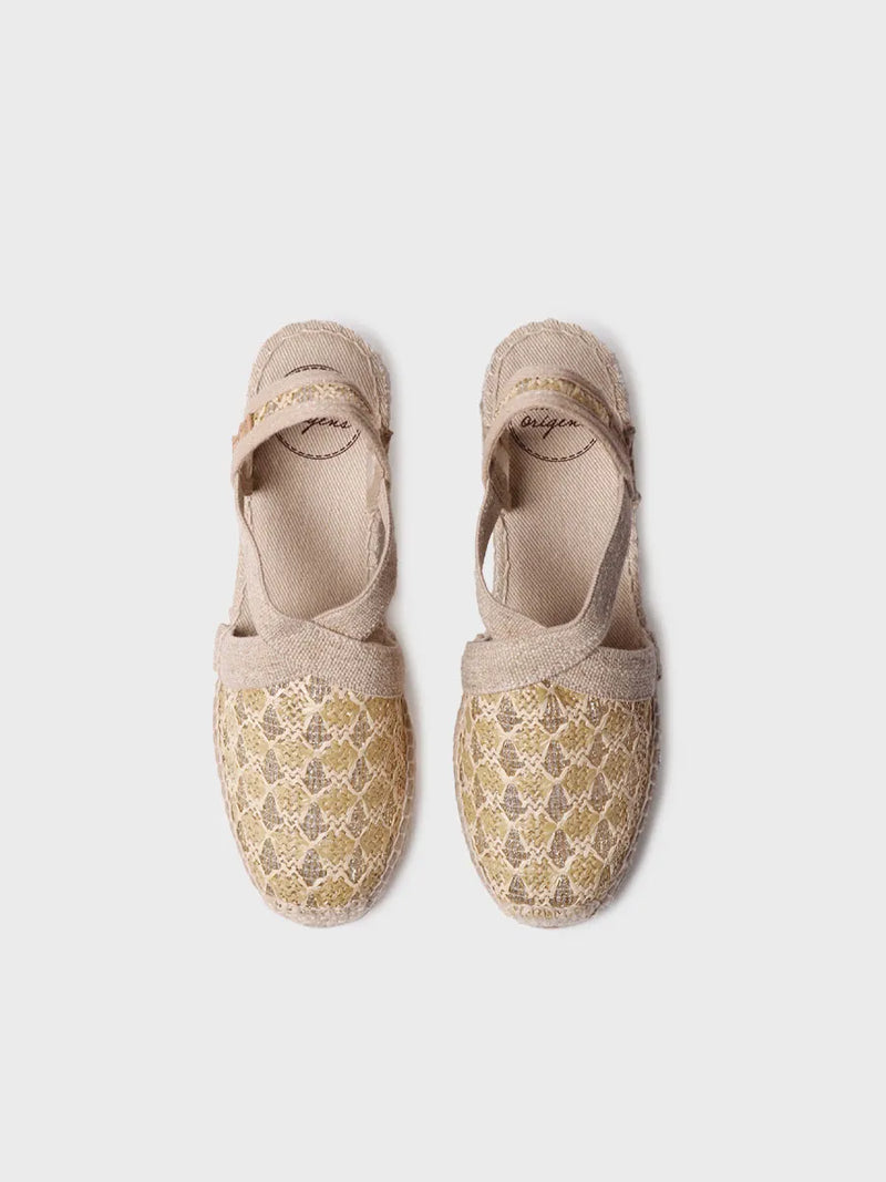 alpargatas mujer - Alpargata vegana de mujer en tejido multicolor con cuña | TERRA-TT  - Toni Pons  