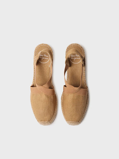 Espadrille à talon compensé moyen véganne 