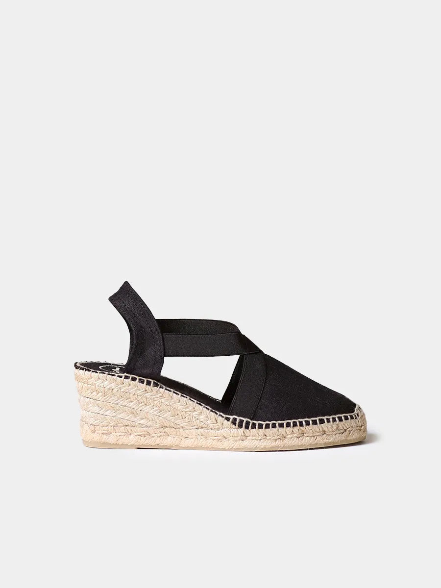 Espadrille à talon compensé moyen véganne 