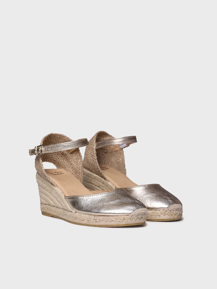  - Alpargata de mujer de cuña en piel con pulsera | TIANA  - Toni Pons  