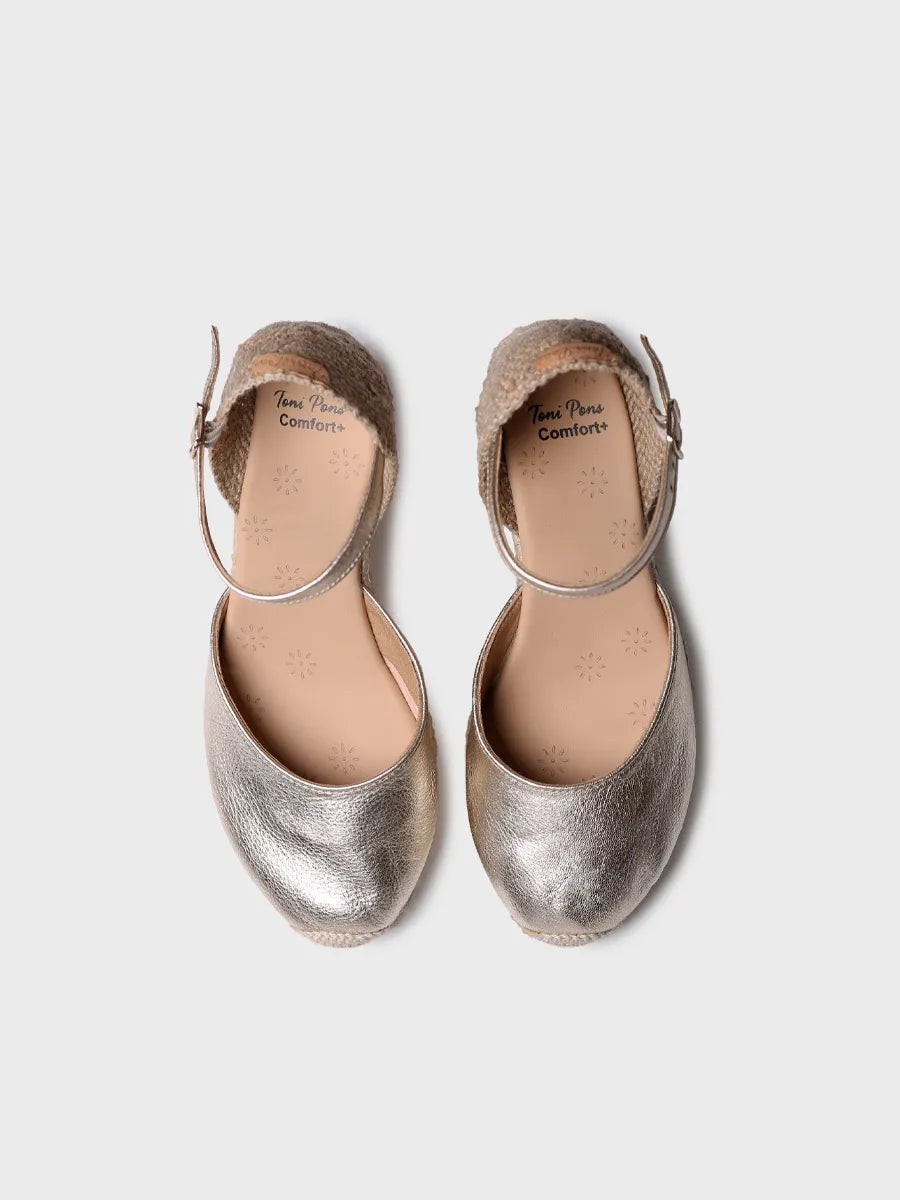  - Alpargata de mujer de cuña en piel con pulsera | TIANA  - Toni Pons  