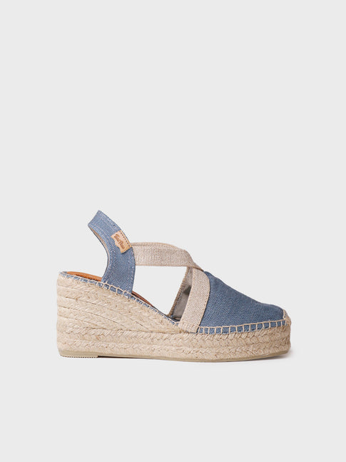 Alpargata mujer - Alpargata alta de mujer en lino y algodón  - Toni Pons  