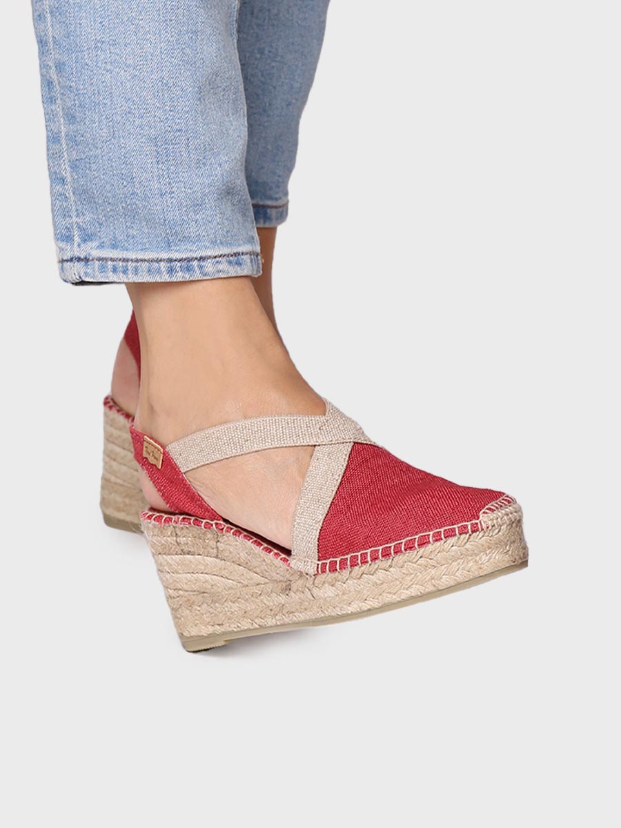 Alpargata mujer - Alpargata alta de mujer en lino y algodón  - Toni Pons  