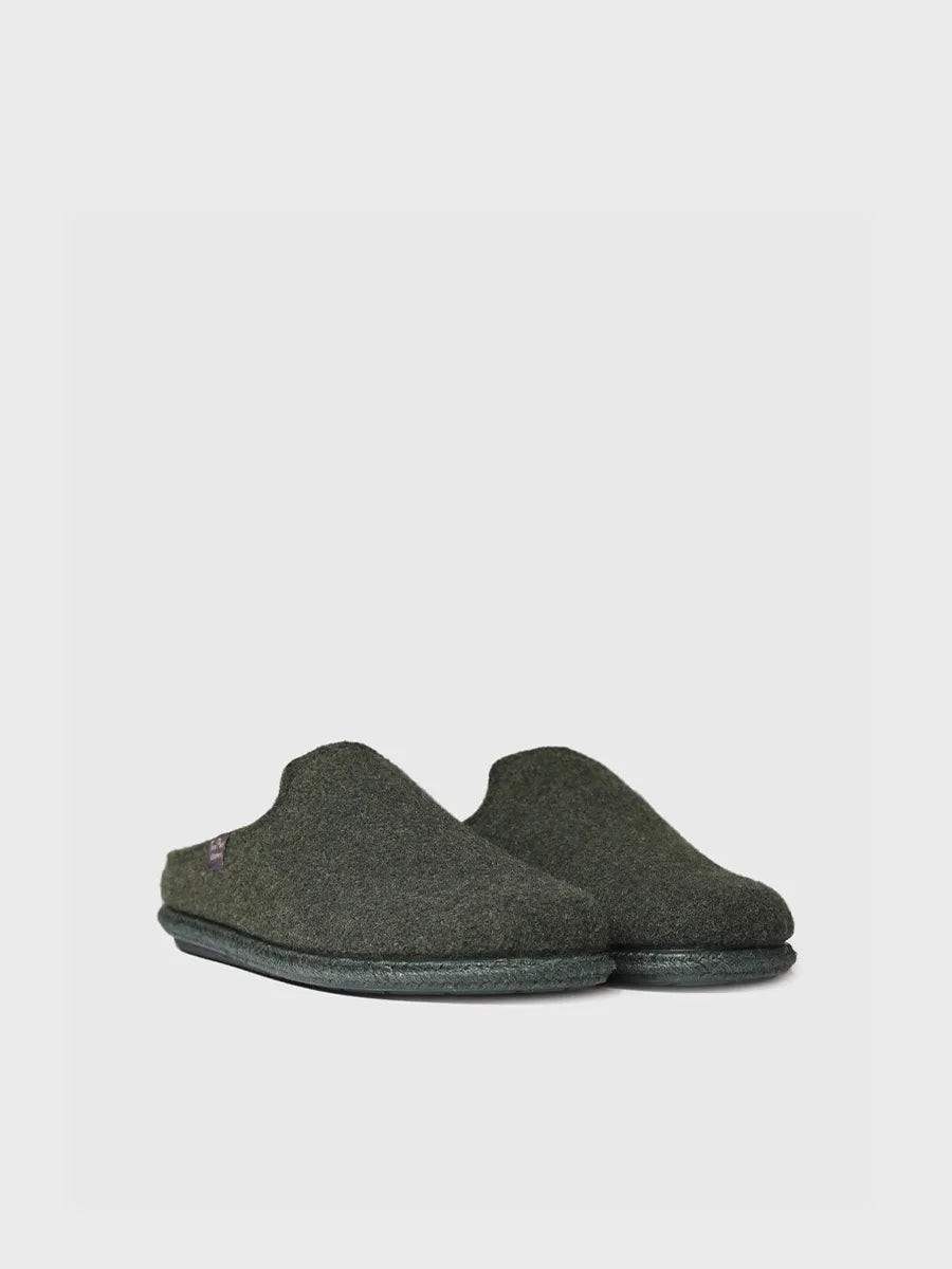 Chaussons pour hommes en laine recyclée en beige 