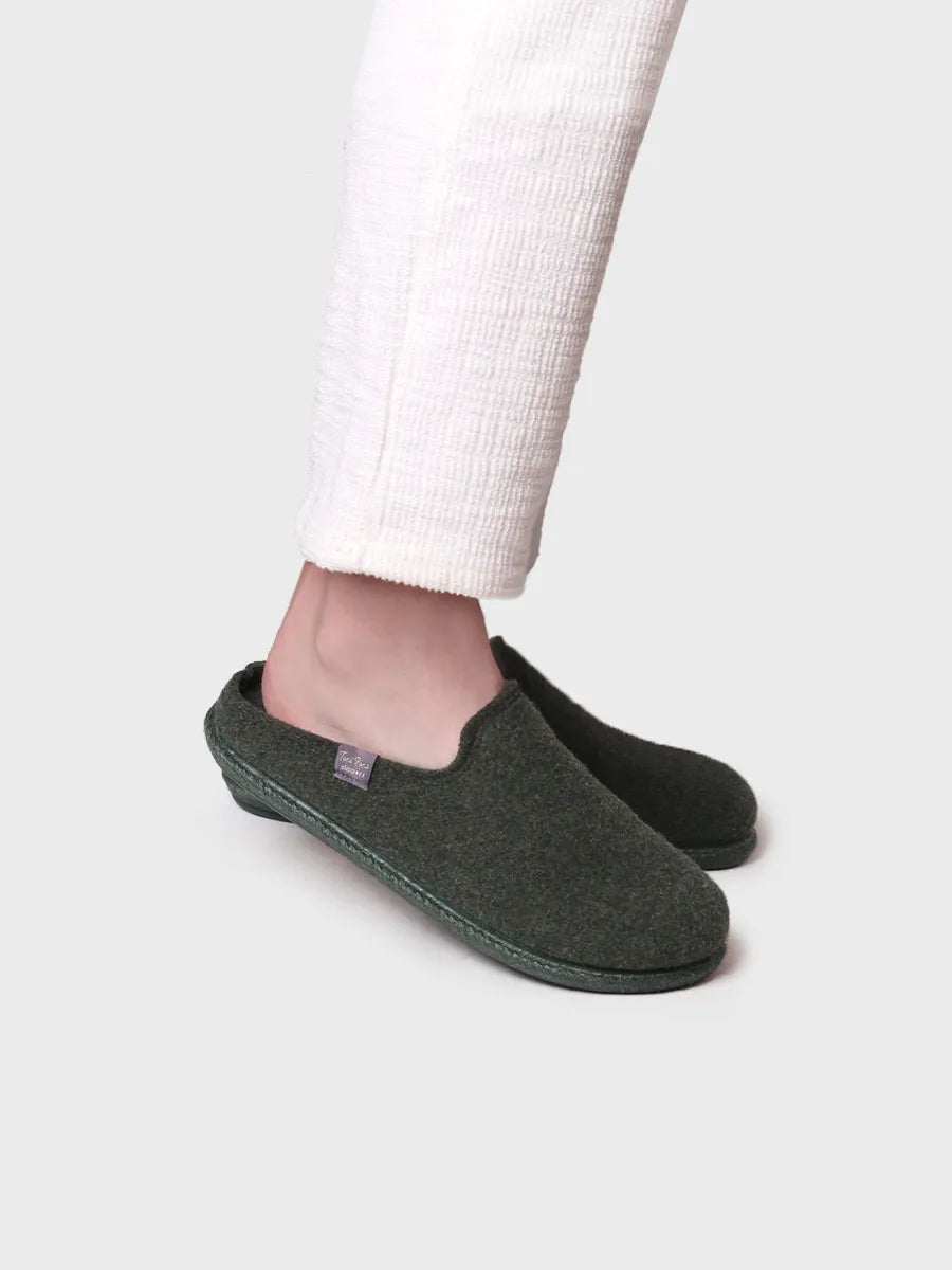 Chaussons pour hommes en laine recyclée en beige 