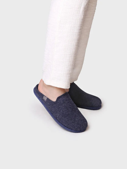 Chaussons pour hommes en laine recyclée en beige 