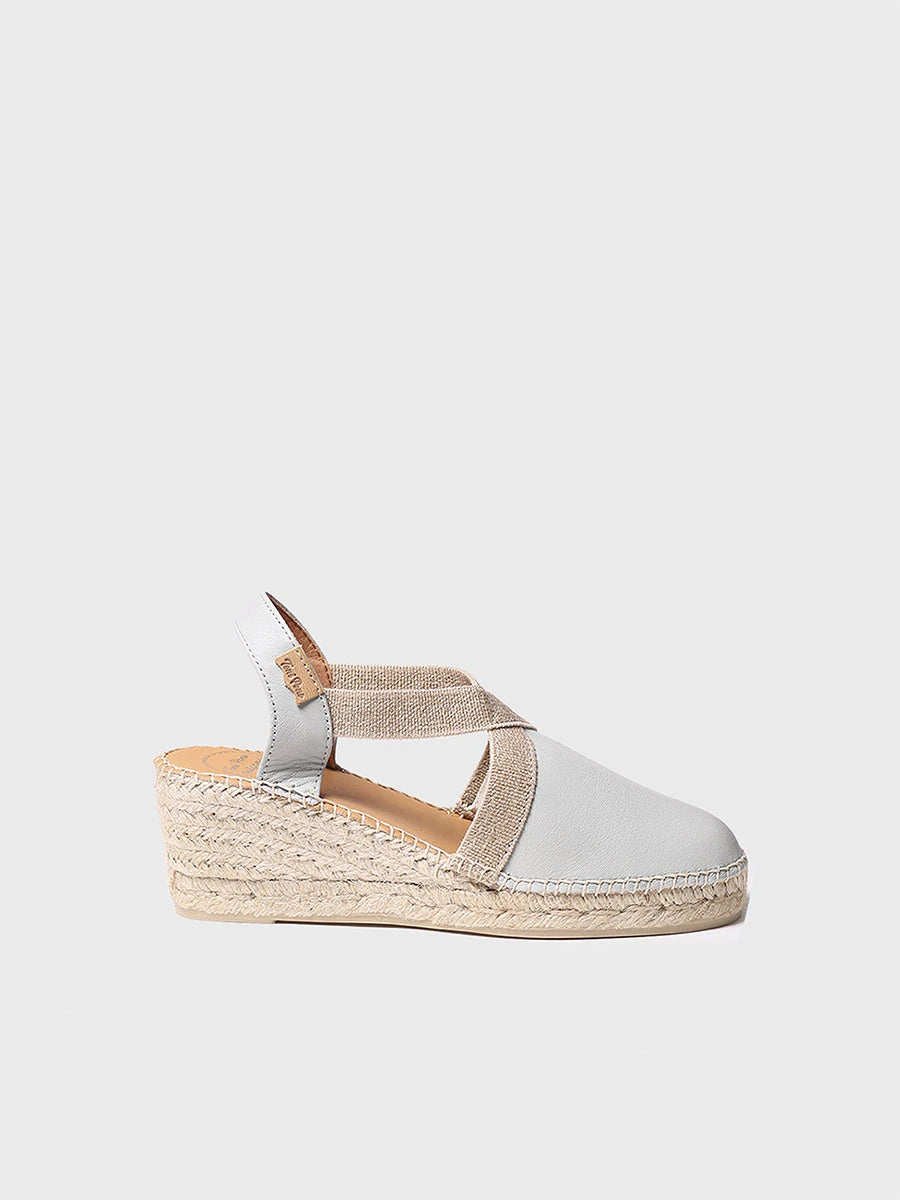  - Alpargata de piel con cuña media para mujer | TOSSA  - Toni Pons  