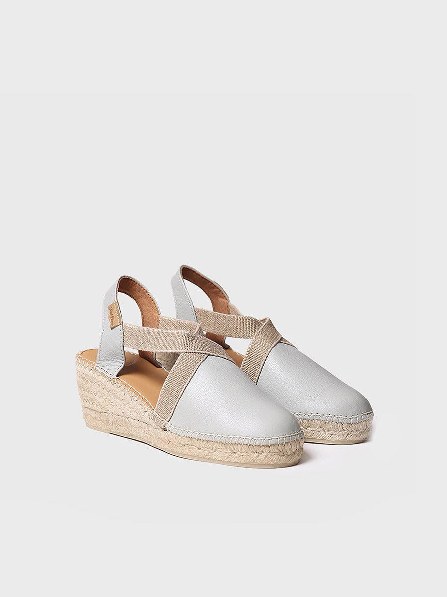  - Alpargata de piel con cuña media para mujer | TOSSA  - Toni Pons  