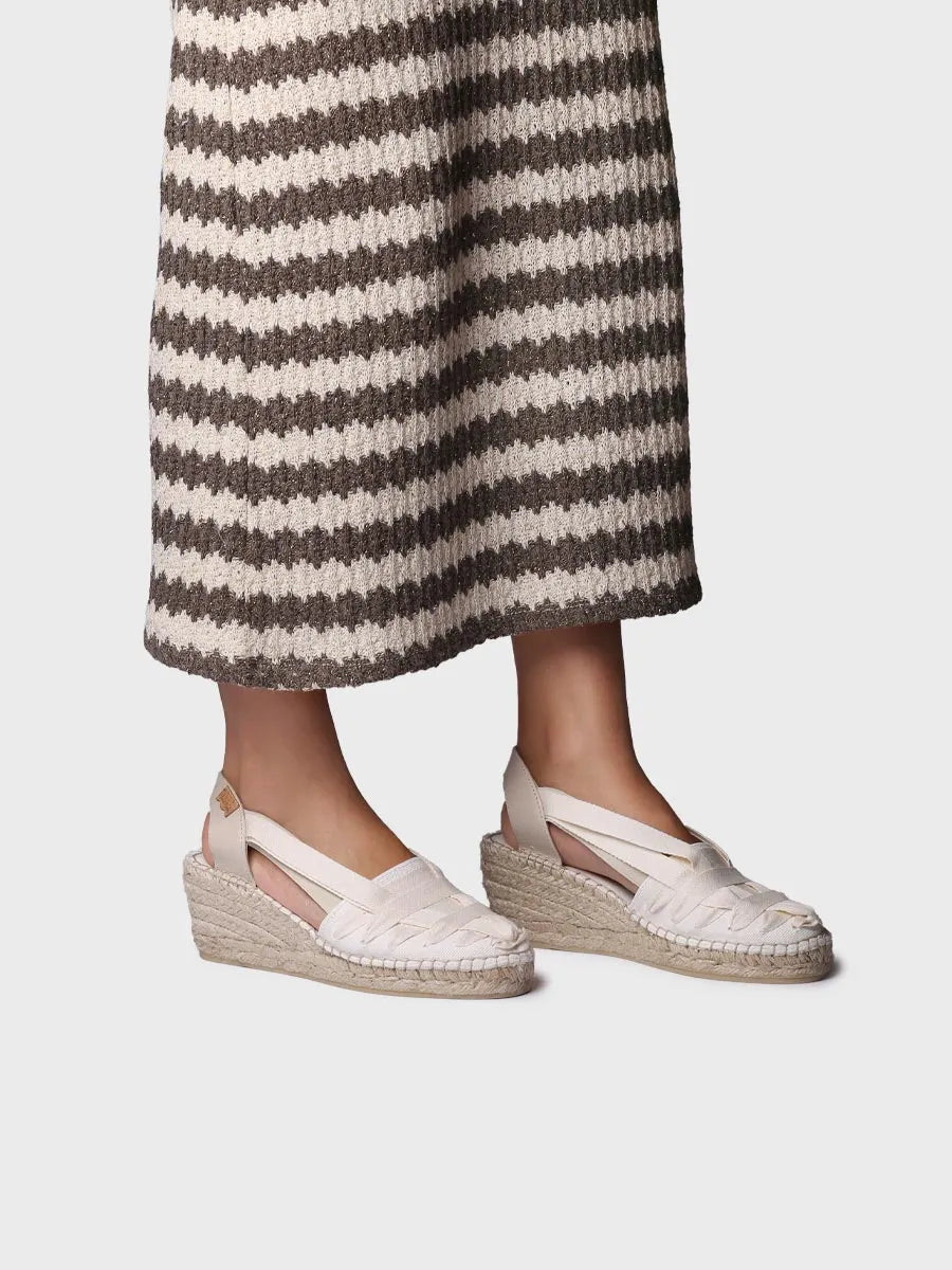  - Alpargata de mujer de cuña en lona con cintas | TRACY-CU  - Toni Pons  