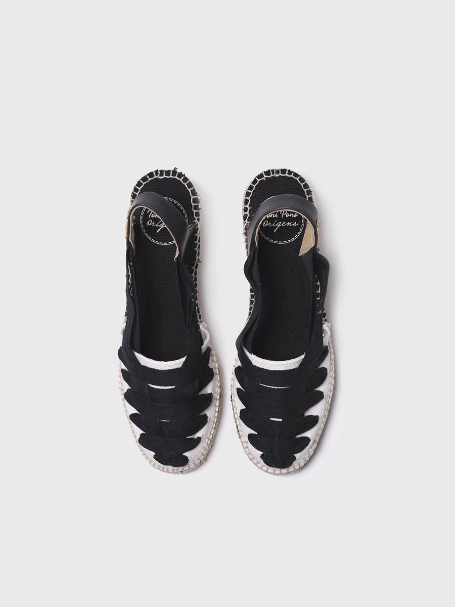  - Alpargata de mujer de cuña en lona con cintas | TRACY-CU  - Toni Pons  