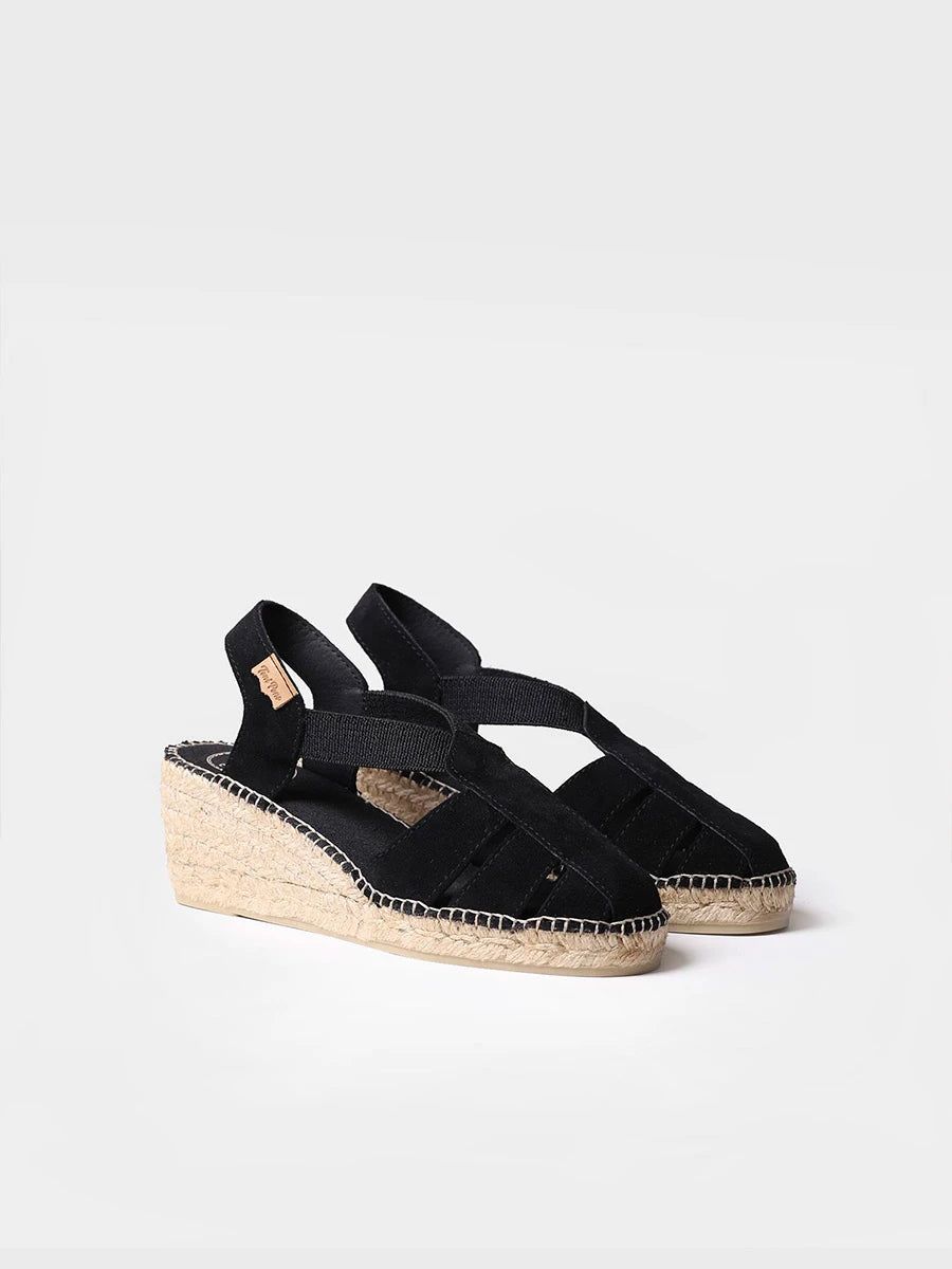  - Alpargata de mujer estilo cangrejera en serraje con cuña | TRAPA  - Toni Pons  