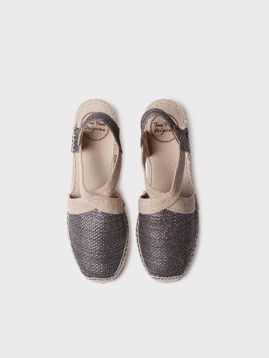 Women's shiny vegan espadrilles