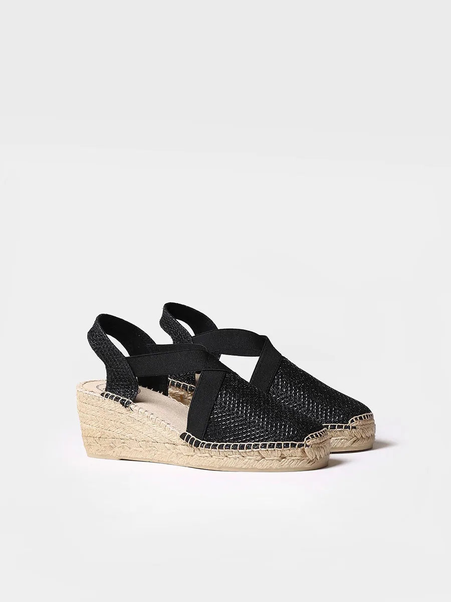 Women's shiny vegan espadrilles